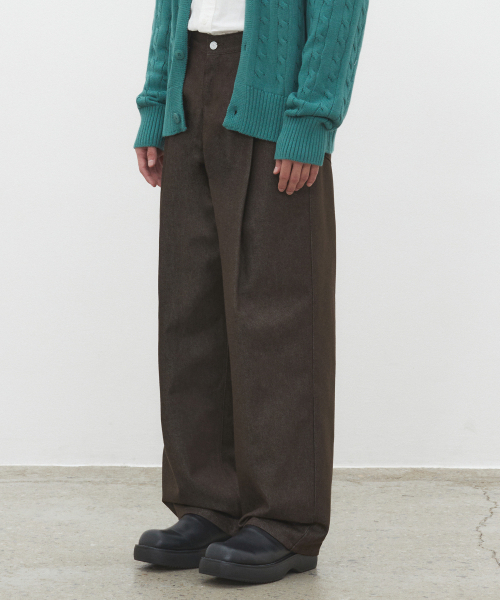 DECET(デケト)の「Deep Pleats Wide Jeans DCPT030CPBrown(その他パンツ・レディース・その他・26/28/30/32/34)」の11枚目の写真