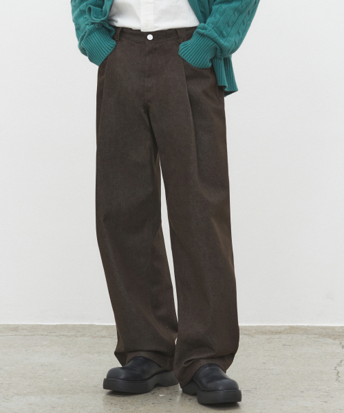 DECET(デケト)の「Deep Pleats Wide Jeans DCPT030CPBrown(その他パンツ・レディース・その他・26/28/30/32/34)」の15枚目の写真