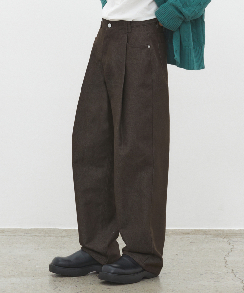 DECET(デケト)の「Deep Pleats Wide Jeans DCPT030CPBrown(その他パンツ・レディース・その他・26/28/30/32/34)」の16枚目の写真
