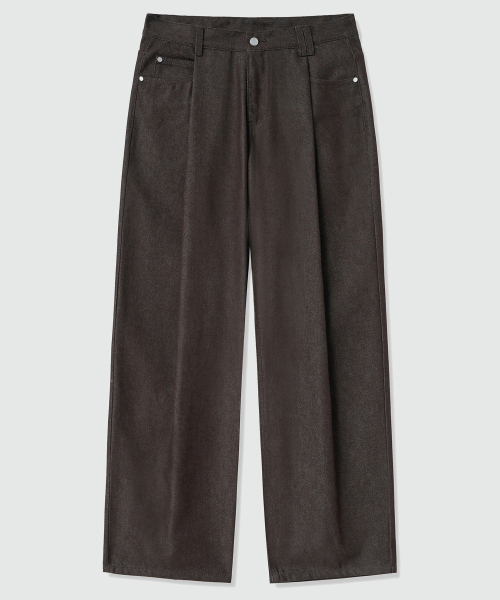 DECET(デケト)の「Deep Pleats Wide Jeans DCPT030CPBrown(その他パンツ・レディース・その他・26/28/30/32/34)」の5枚目の写真