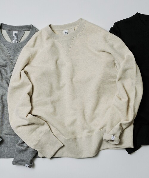 LOOPWHEELER（ループウィラー）の「【別注】LOOPWHEELER / Sweat Crew Neck（スウェット・メンズ・ライトグレー/ブラック/ネイビー/ナチュラル・MEDIUM/LARGE/SMALL/X-LARGE）」の5枚目の写真