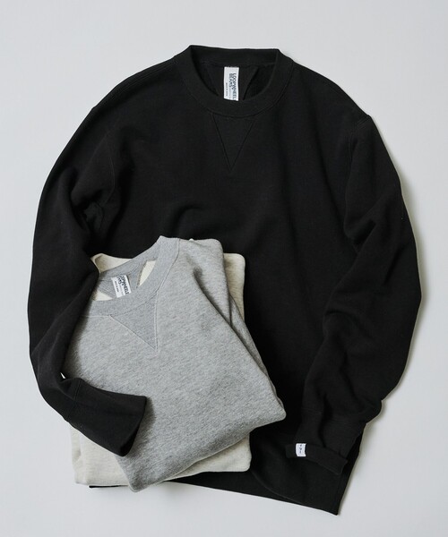 LOOPWHEELER（ループウィラー）の「【別注】LOOPWHEELER / Sweat Crew Neck（スウェット・メンズ・ライトグレー/ブラック/ネイビー/ナチュラル・MEDIUM/LARGE/SMALL/X-LARGE）」の7枚目の写真