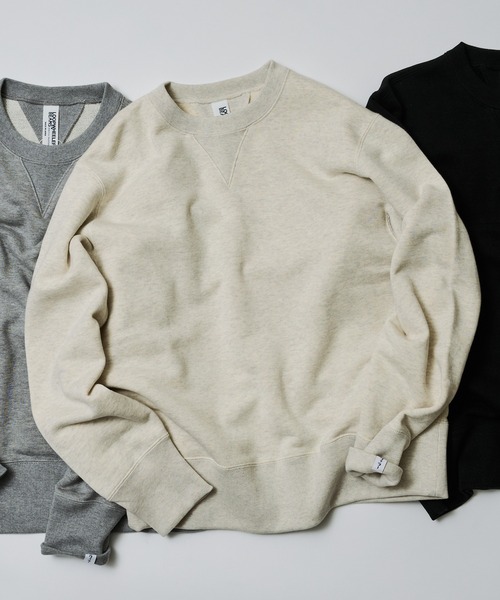 LOOPWHEELER（ループウィラー）の「【別注】LOOPWHEELER / Sweat Crew Neck（スウェット・メンズ・ライトグレー/ブラック/ネイビー/ナチュラル・MEDIUM/LARGE/SMALL/X-LARGE）」の3枚目の写真