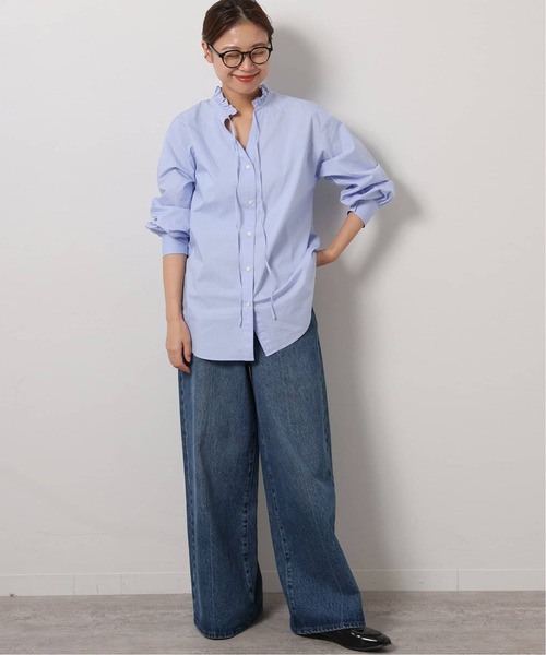 【新品未使用】relumeハイカウントコットンスタンドカラー2WAY 追加》ハイカウントコットンスタンドカラー2way（シャツ/ブラウス