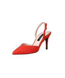 e.g) V cut-red sling back 6cm