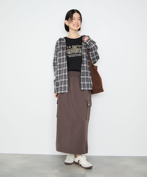 Mac-House(マックハウス)の「Idnes フードネルチェックシャツ(シャツ/ブラウス・レディース・グレー系1/グレー系2/ブラウン系・FREE)」の22枚目の写真