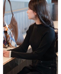 Te chichi（テチチ）の「【10色展開】配色リブニットプルオーバー（ニット/セーター）」