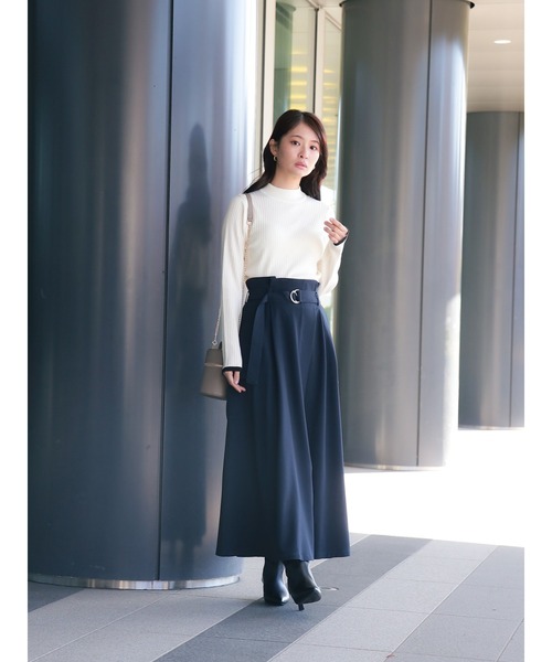 Te chichi（テチチ）の「【ZOZO限定】配色リブニットプルオーバー（ニット/セーター・レディース・グリーン/レッド/グレー/クリーム/オフホワイト/モカ/ラベンダー/ネイビー/ブラック/サックスブルー・F）」の15枚目の写真