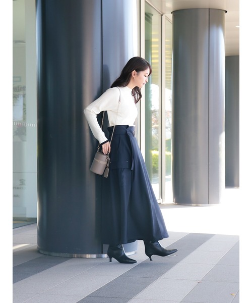 Te chichi（テチチ）の「【ZOZO限定】配色リブニットプルオーバー（ニット/セーター・レディース・グリーン/レッド/グレー/クリーム/オフホワイト/モカ/ラベンダー/ネイビー/ブラック/サックスブルー・F）」の16枚目の写真