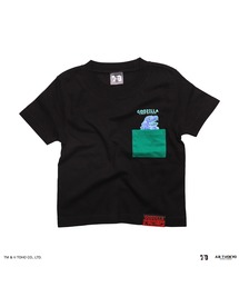 AIR TWOKYO（エアトゥーキョー）の「ゴジラ 70 周年記念　昭和シリーズシーンイラストキッズT シャツ（ブラック）（Tシャツ/カットソー）」
