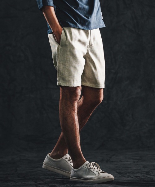 wjk reluxe（ダブルジェーケーリラックス）の「mp14491-linen like shorts ショートパンツ(WR26S-16)（その他パンツ・メンズ・ブラック/ブラウン系その他/グリーン系その他・L/M/S）」の4枚目の写真