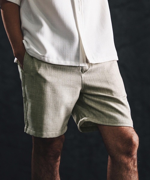 wjk reluxe（ダブルジェーケーリラックス）の「mp14491-linen like shorts ショートパンツ(WR26S-16)（その他パンツ・メンズ・ブラック/ブラウン系その他/グリーン系その他・L/M/S）」の6枚目の写真