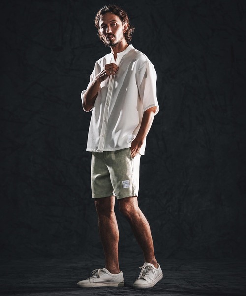 wjk reluxe（ダブルジェーケーリラックス）の「mp14491-linen like shorts ショートパンツ(WR26S-16)（その他パンツ・メンズ・ブラック/ブラウン系その他/グリーン系その他・L/M/S）」の8枚目の写真