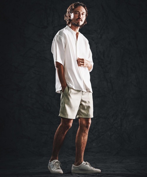 wjk reluxe（ダブルジェーケーリラックス）の「mp14491-linen like shorts ショートパンツ(WR26S-16)（その他パンツ・メンズ・ブラック/ブラウン系その他/グリーン系その他・L/M/S）」の9枚目の写真