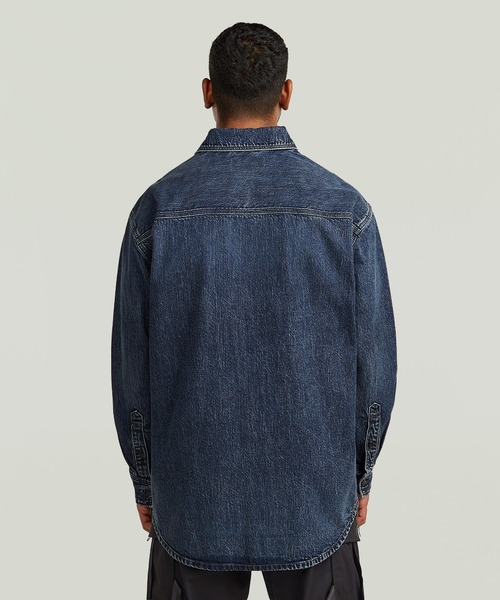 G-STAR(ジースター)の「Relaxed 2-Pocket Shirt/2ポケットリラックスオーバーサイズデニムシャツ(シャツ/ブラウス・メンズ・インディゴブルー・LARGE/X-SMALL/MEDIUM/SMALL/X-LARGE)」の3枚目の写真