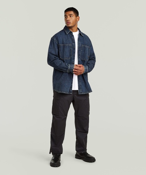 G-STAR(ジースター)の「Relaxed 2-Pocket Shirt/2ポケットリラックスオーバーサイズデニムシャツ(シャツ/ブラウス・メンズ・インディゴブルー・LARGE/X-SMALL/MEDIUM/SMALL/X-LARGE)」の5枚目の写真