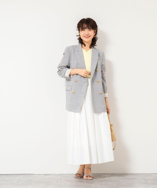 NOLLEY’S Sophi(ノーリーズソフィ)の「ウォッシャブルタフタタックフレアロングスカート(スカート・レディース・ブラック/ベビーピンク/ホワイト・38/36/34)」の6枚目の写真