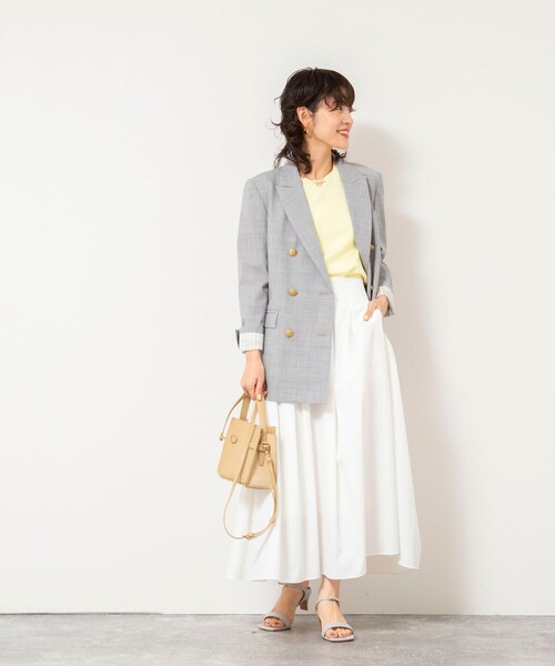 NOLLEY’S Sophi(ノーリーズソフィ)の「ウォッシャブルタフタタックフレアロングスカート(スカート・レディース・ブラック/ベビーピンク/ホワイト・38/36/34)」の8枚目の写真