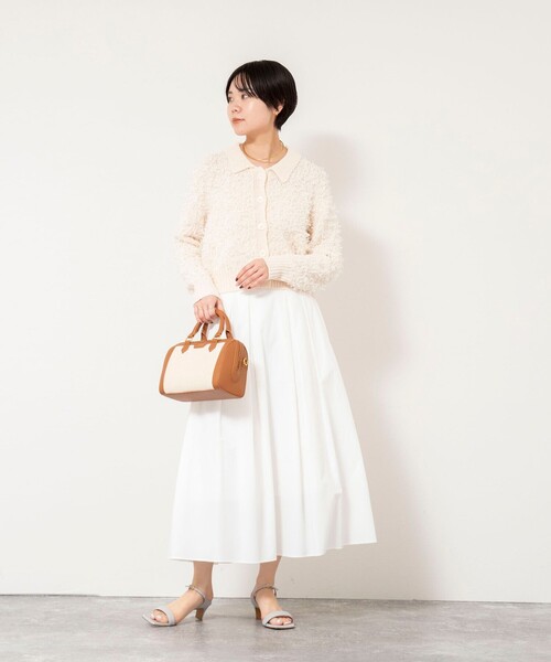 NOLLEY’S Sophi(ノーリーズソフィ)の「ウォッシャブルタフタタックフレアロングスカート(スカート・レディース・ブラック/ベビーピンク/ホワイト・38/36/34)」の14枚目の写真