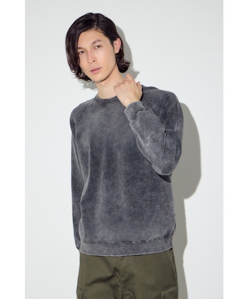 AZUL by moussy(アズールバイマウジー)の「ヴィンテージスウェットトップス(スウェット・メンズ・ブルー/ライトブラック・SMALL/MEDIUM/LARGE)」の5枚目の写真