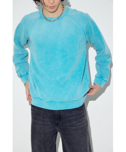 AZUL by moussy(アズールバイマウジー)の「ヴィンテージスウェットトップス(スウェット・メンズ・ブルー/ライトブラック・SMALL/MEDIUM/LARGE)」の14枚目の写真