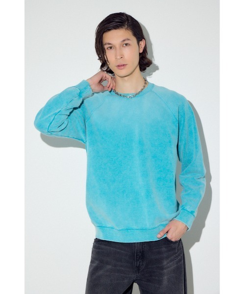 AZUL by moussy(アズールバイマウジー)の「ヴィンテージスウェットトップス(スウェット・メンズ・ブルー/ライトブラック・SMALL/MEDIUM/LARGE)」の15枚目の写真