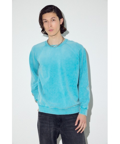 AZUL by moussy(アズールバイマウジー)の「ヴィンテージスウェットトップス(スウェット・メンズ・ブルー/ライトブラック・SMALL/MEDIUM/LARGE)」の16枚目の写真