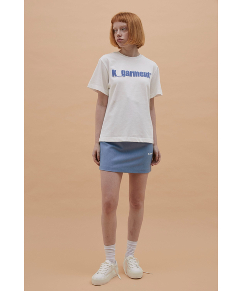 K-GARMENT(カメント)の「UビッグボリュームロゴTシャツ ホワイト(Tシャツ/カットソー・レディース・その他・SMALL/LARGE/X-LARGE)」の1枚目の写真