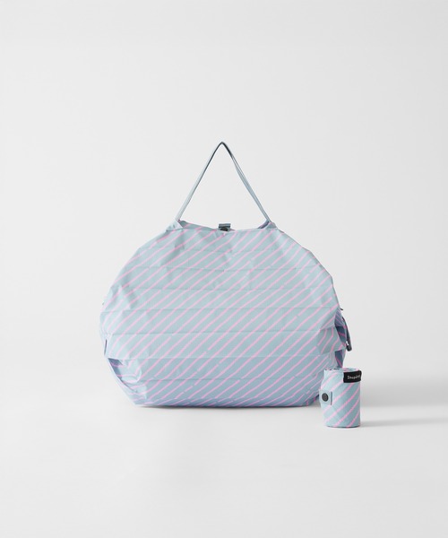 Shupatto(シュパット)の「マーナ(marna) Shupatto コンパクトバッグ M 一気にたためる エコバッグ(エコバッグ/サブバッグ・レディース・ベージュ×ブラック/ネイビー/ブルーグレー/グレー×ピンク・M)」の12枚目の写真