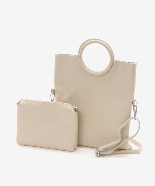le.coeur blanc(ルクールブラン)の「MILLELA FIRENZE サークルハンドバッグ(ハンドバッグ・レディース・シルバー/ブラック/オフホワイト・FREE)」の4枚目の写真