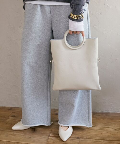le.coeur blanc(ルクールブラン)の「MILLELA FIRENZE サークルハンドバッグ(ハンドバッグ・レディース・シルバー/ブラック/オフホワイト・FREE)」の7枚目の写真