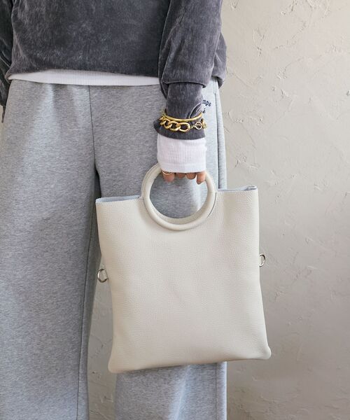 le.coeur blanc(ルクールブラン)の「MILLELA FIRENZE サークルハンドバッグ(ハンドバッグ・レディース・シルバー/ブラック/オフホワイト・FREE)」の8枚目の写真