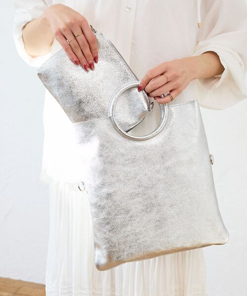 le.coeur blanc(ルクールブラン)の「MILLELA FIRENZE サークルハンドバッグ(ハンドバッグ・レディース・シルバー/ブラック/オフホワイト・FREE)」の18枚目の写真