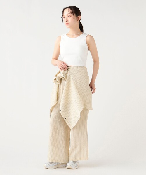 BEAMS HEART（ビームスハート）の「カップ付き クロップド タンク（タンクトップ・レディース・ライトグレー/チャコールグレー/オフホワイト・MEDIUM/SMALL）」の16枚目の写真