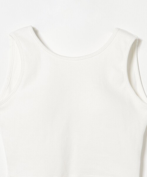 BEAMS HEART（ビームスハート）の「カップ付き クロップド タンク（タンクトップ・レディース・ライトグレー/チャコールグレー/オフホワイト・MEDIUM/SMALL）」の12枚目の写真