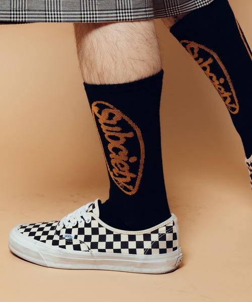 Subciety(サブサエティ)の「Oval logo socks(ソックス/靴下・メンズ・ホワイト/ブラック・FREE)」の2枚目の写真