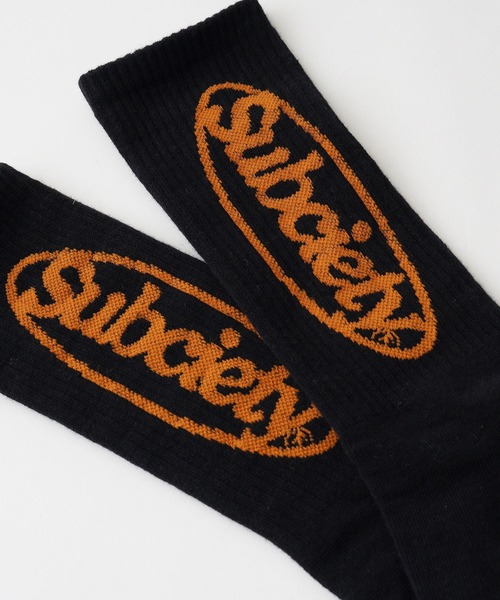 Subciety(サブサエティ)の「Oval logo socks(ソックス/靴下・メンズ・ホワイト/ブラック・FREE)」の7枚目の写真
