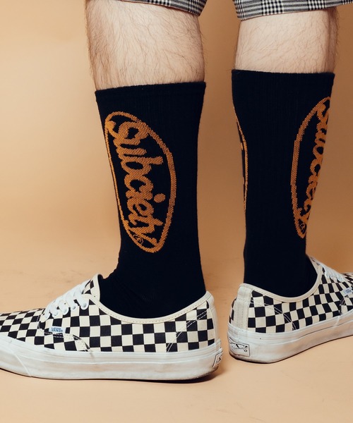Subciety(サブサエティ)の「Oval logo socks(ソックス/靴下・メンズ・ホワイト/ブラック・FREE)」の15枚目の写真