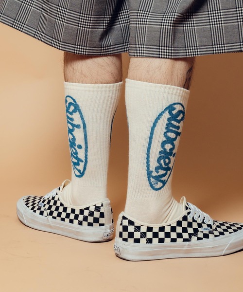 Subciety(サブサエティ)の「Oval logo socks(ソックス/靴下・メンズ・ホワイト/ブラック・FREE)」の10枚目の写真
