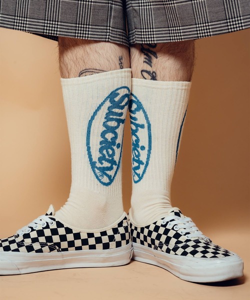Subciety(サブサエティ)の「Oval logo socks(ソックス/靴下・メンズ・ホワイト/ブラック・FREE)」の12枚目の写真