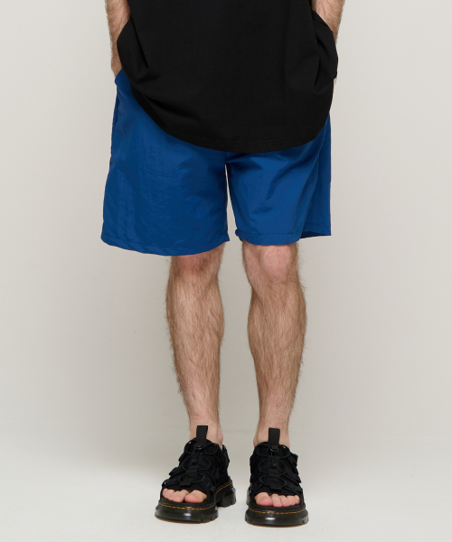 CARGOBROS（カーゴブロス）の「ポイントラベルロゴワッシャーショートパンツ（ブルー）（その他パンツ・メンズ・その他・L/XL）」の2枚目の写真