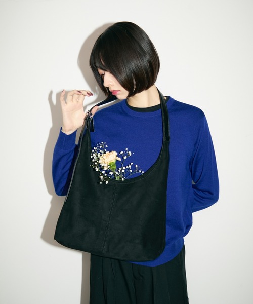 TONER（トナー）の「スエードトーンバッグ/ロゴプレート付き（ショルダーバッグ・レディース・ブラック/ベージュ/ブラウン・FREE）」の10枚目の写真