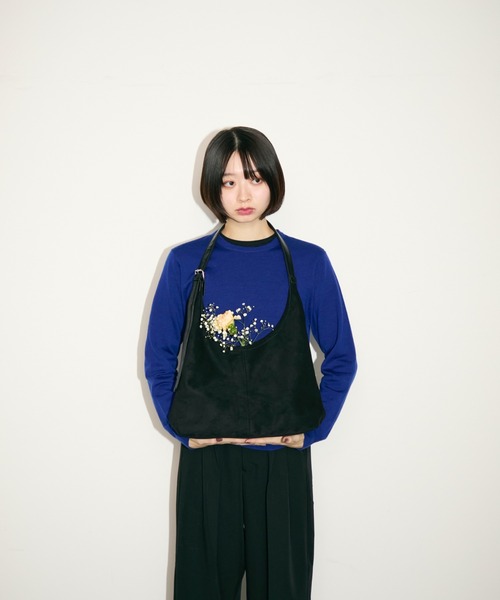 TONER（トナー）の「スエードトーンバッグ/ロゴプレート付き（ショルダーバッグ・レディース・ブラック/ベージュ/ブラウン・FREE）」の19枚目の写真