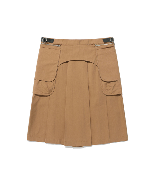NICE GHOST CLUB(ナイスゴーストクラブ)の「FFATS PLEATS BELT POCKET SKIRT_BEIGE(NG2FSUPA91A)(スカート・レディース・その他・S/M)」の1枚目の写真