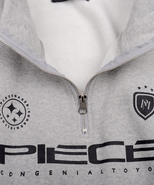 PIECEMAKER（ピースメーカー）の「PIECE TEAM HALF ZIP CREW (GREY)（その他トップス・レディース・その他・FREE）」の3枚目の写真