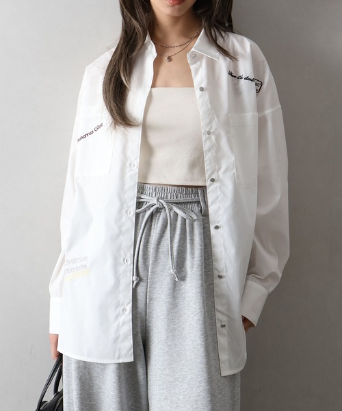 SpRay（スプレイ）の「刺繍シャツ（シャツ/ブラウス・レディース・ブルー系その他/ピンク系その他/サックスブルー/オフホワイト・FREE）」の11枚目の写真