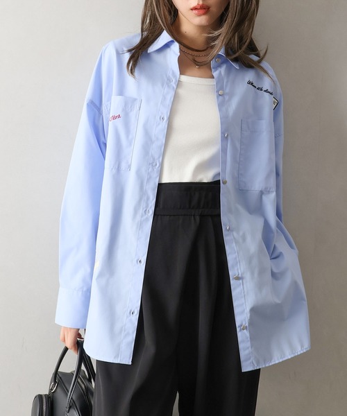 SpRay（スプレイ）の「刺繍シャツ（シャツ/ブラウス・レディース・ブルー系その他/ピンク系その他/サックスブルー/オフホワイト・FREE）」の16枚目の写真