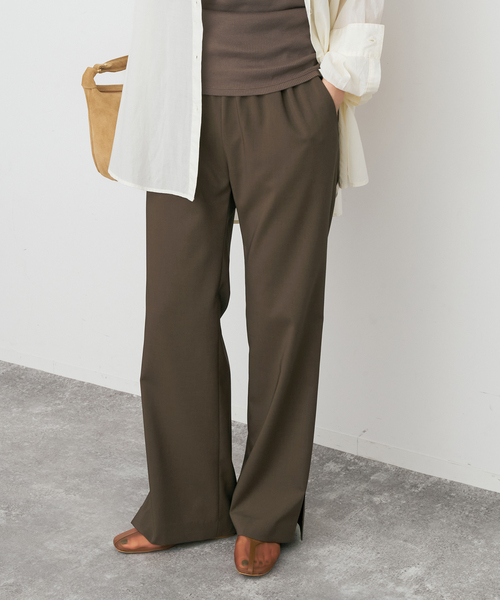 Spick & Span（スピックアンドスパン）の「スリットイージーパンツ（その他パンツ・レディース・ブラック系その他/ベージュ/ブラウン・40/38/36）」の5枚目の写真