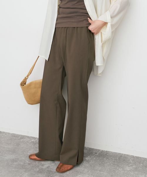 Spick & Span（スピックアンドスパン）の「スリットイージーパンツ（その他パンツ・レディース・ブラック系その他/ベージュ/ブラウン・40/38/36）」の6枚目の写真