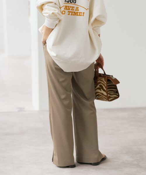 Spick & Span（スピックアンドスパン）の「スリットイージーパンツ（その他パンツ・レディース・ブラック系その他/ベージュ/ブラウン・40/38/36）」の16枚目の写真